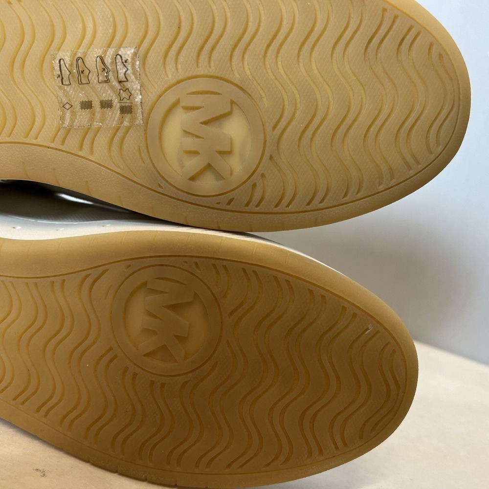 Michael Kors Gertie Tennis Shoes Mens 9.5‎ Cream Gold Low Top Sneakers - Picture 15 of 16